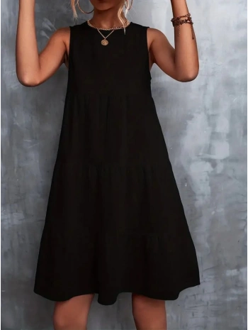 Kadın Sıfır Kol Bisiklet Yaka Aerobin Elbise