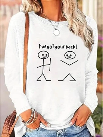 Kadın Uzun Kollu Bisiklet Yaka Baskılı Viskon Bluz