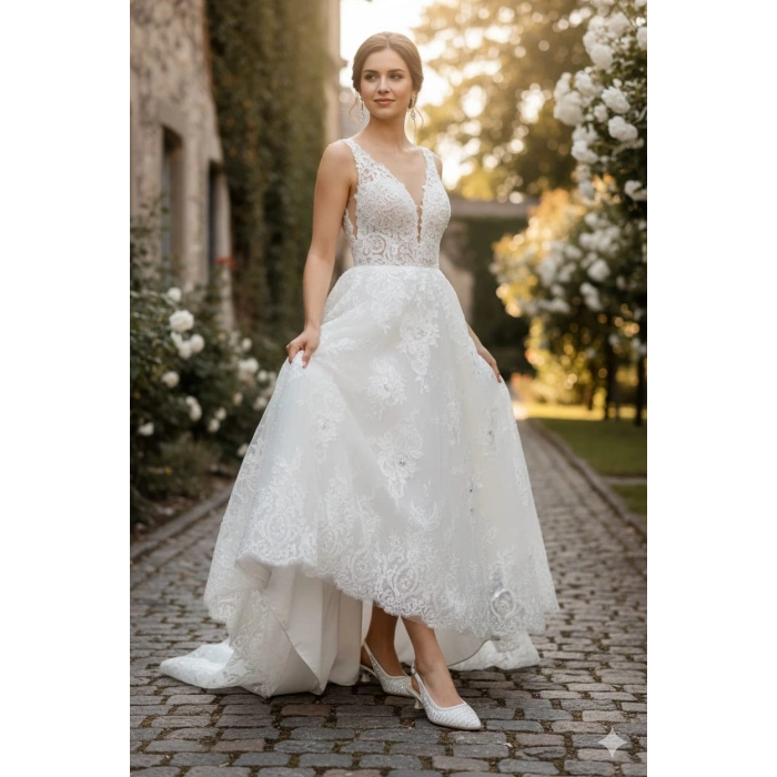 Kadın Sedef İnci Damla Taşlarla Bezenmiş İnce Kısa Topuklu Rahat Stiletto