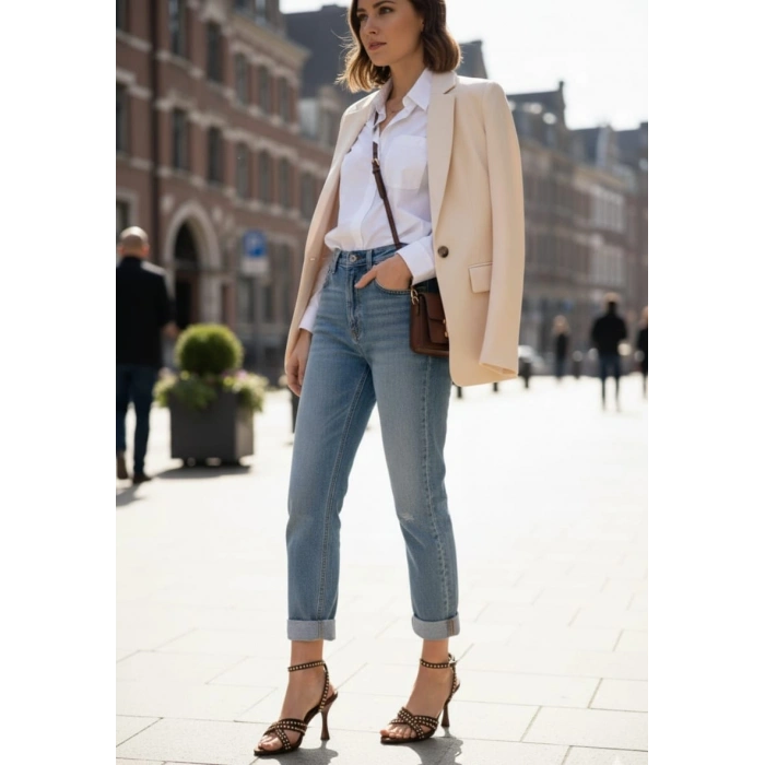 Kadın Kahverengi İnce Topuklu Sivri Burunlu Kedigözü ve Drop Detaylı Şık Abiye Stiletto