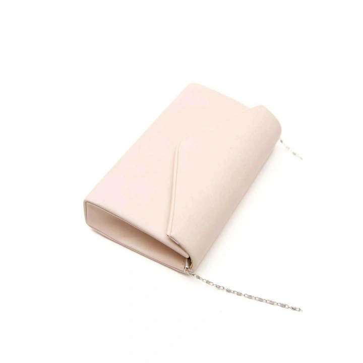 Kadın Bej Suni Deri Cilt Bilekten Ayarlamalı Ince Topuklu Platformlu Ayakkabı Ve Şık Çanta Kombini