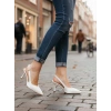 Kadın Sedef İnce Topuklu Sivri Burunlu Arkası Açık Şık Abiye Stiletto