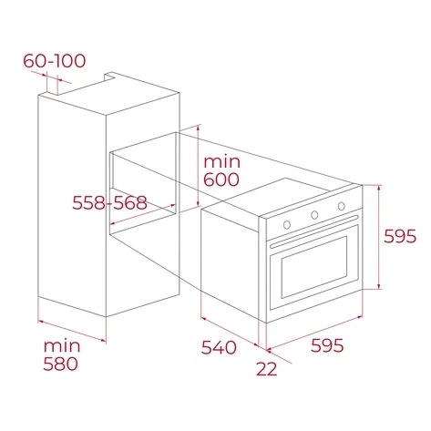 Teka HAK 625 ST Gri Ankastre Fırın