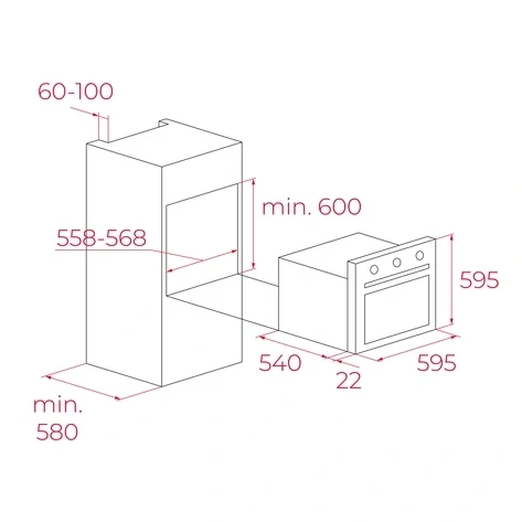 Teka HAK 625 BK Siyah Ankastre Fırın