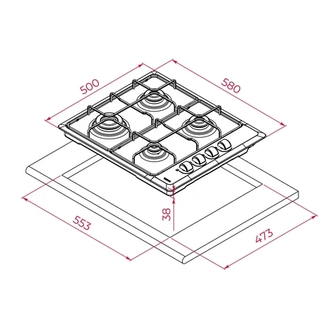 Teka Hlx 640 KB A0E IX Inox E05 Gazlı Ocak