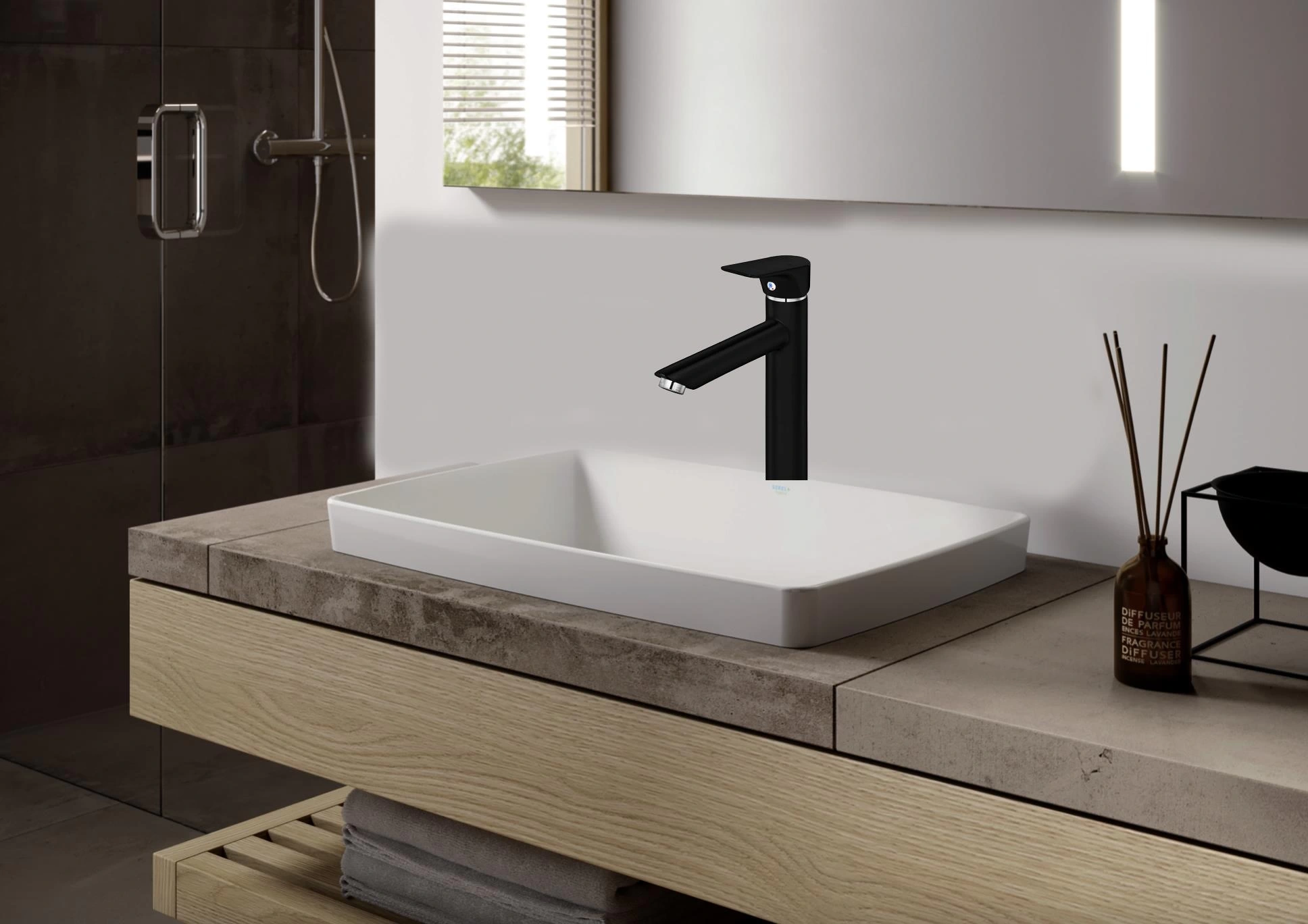 Ar Fia Yüksek Tip Lavabo Mat Siyah 103588089