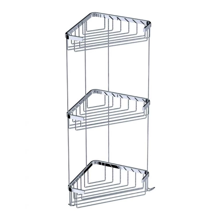 Deppot Bodrum Şampuanlık 18x18 - 3 Kat -Krom