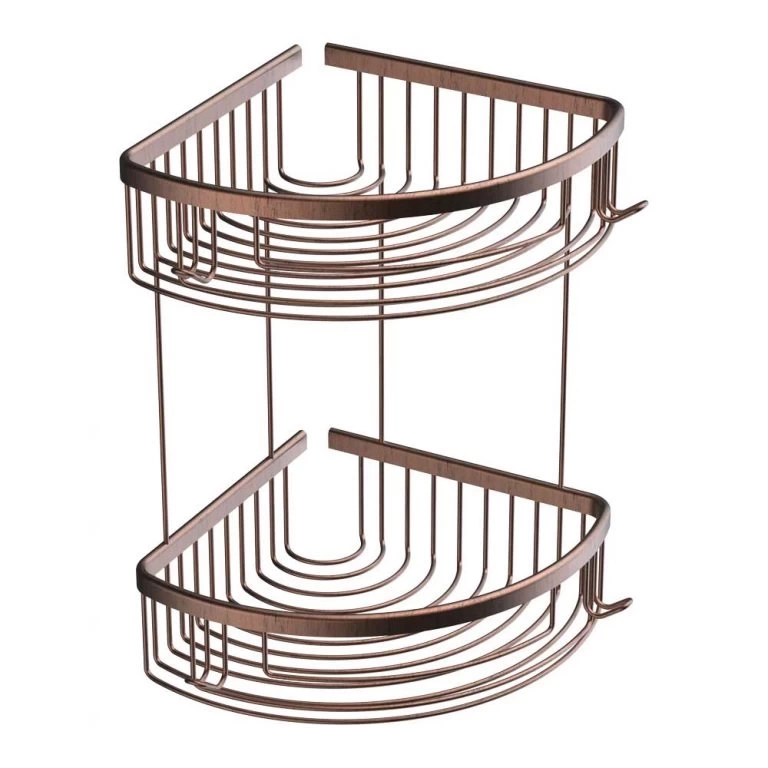 Deppot Oval Lüks Şampuanlık 20x20 - 2 Kat - Antik Bakır