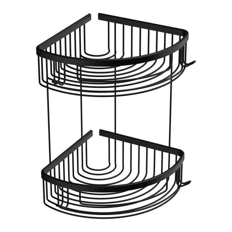 Deppot Oval Lüks Şampuanlık 20x20 - 2 Kat - Mat Siyah