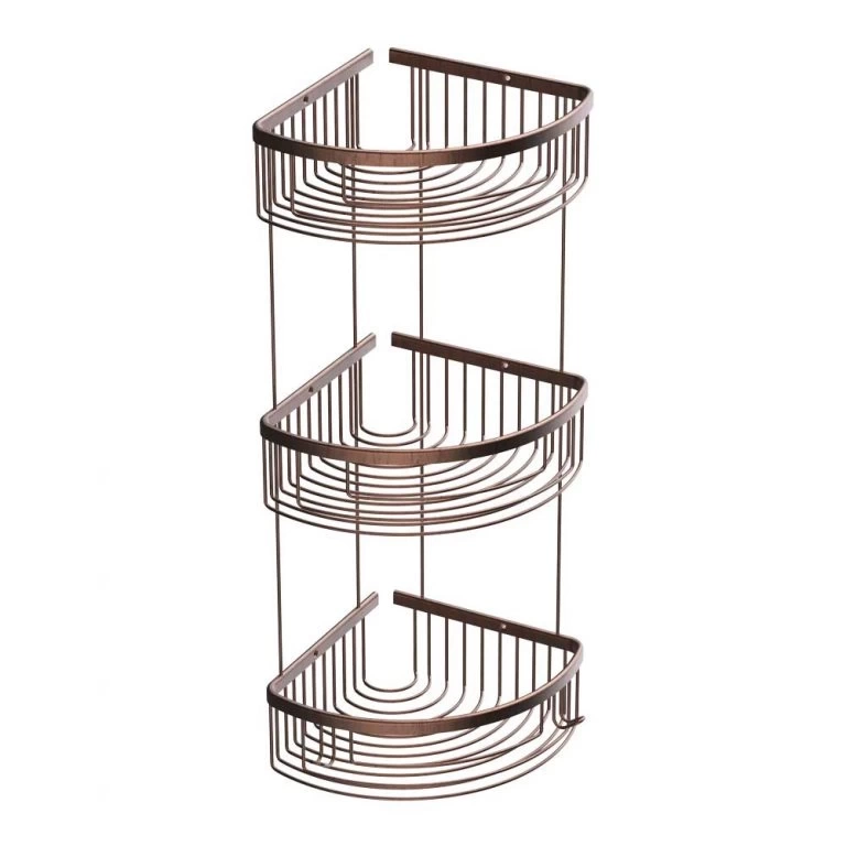 Deppot Oval Lüks Şampuanlık 20x20 - 3 Kat - Antik Bakır