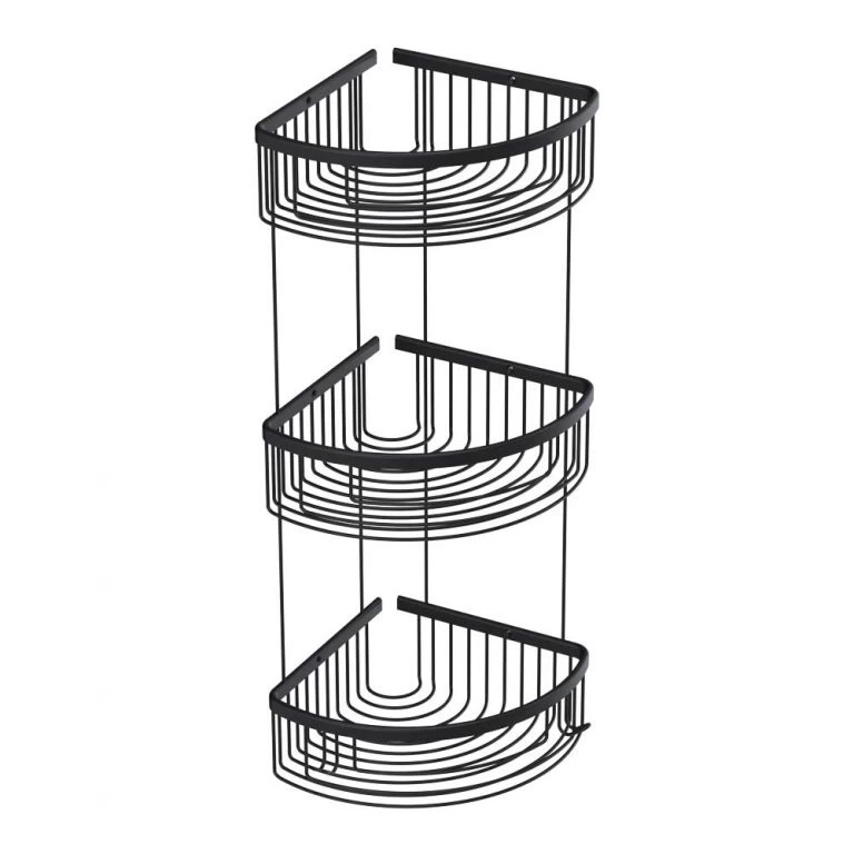Deppot Oval Lüks Şampuanlık 20x20 - 3 Kat - Mat Siyah