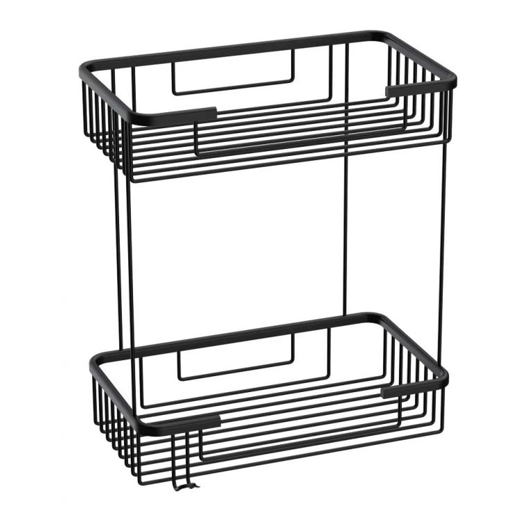 Deppot Plaza 25x15 Şampuanlık-2 Kat - Mat Siyah
