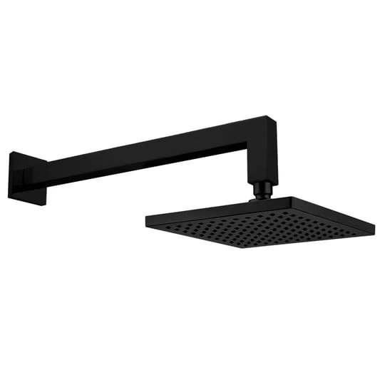Eca Tiera 200x200 Duvardan Duş Başlığı Mat Siyah