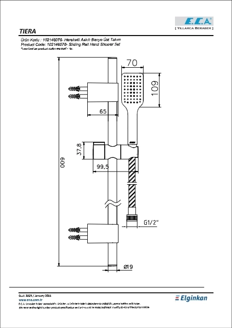 Eca Tiera Hareketli Üst Takım 1f Pvc