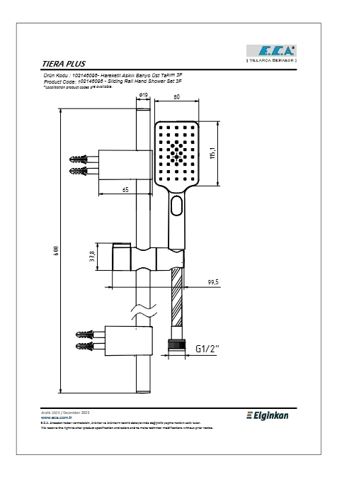 Eca Tiera Plus Hareketli Üst Takım 3f Pvc