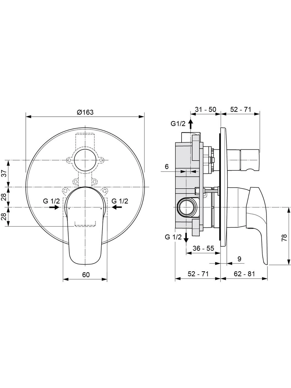 İdeal Ceraflex Ankastre Banyo Bat.A6758AA