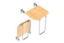 Deppot Engelli Duş Oturağı - Ahşap (8 Mm Teak Kompak Laminat) - Ø19
