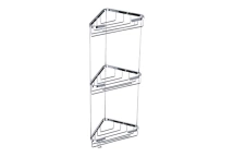 Deppot Köşe Şampuanlık 15x15 - 3 Kat - Krom