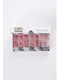 Cocole Socks Kız Bebek Çorabı Kutulu 6’lı Set Pamuklu Mercan 0-1 Yaş
