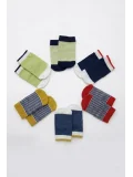 Cocole Socks Unisex Bebek Çorabı Kutulu 6’lı Set Pamuklu Çizgili 0-1 Yaş