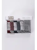 Cocole Socks Erkek Bebek Çorabı Kutulu 6’lı Set Pamuklu Zigzag 0-1 Yaş