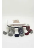 Cocole Socks Erkek Bebek Çorabı Kutulu 6’lı Set Pamuklu Zigzag 0-1 Yaş