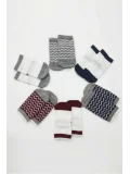 Cocole Socks Erkek Bebek Çorabı Kutulu 6’lı Set Pamuklu Zigzag 0-1 Yaş