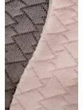 Cocole Socks Kız Bebek Patik Çorabı 2li Set Pamuklu Pudra Pembe & Mürdüm Rengi Baklava Desenli