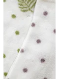 Cocole Socks Kız Bebek Patik Çorabı 2’li Set Pamuklu Yeşil & Lila Puantiye Desenli