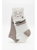 Cocole Socks Erkek Çocuk Patik Çorabı 2’li Set Krem & Bej Koala Desenli