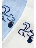 Cocole Socks Erkek Çocuk Patik Çorabı 2’li Set Beyaz & Mavi Sincap Desenli