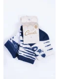 Cocole Socks Erkek Çocuk Soket Çorabı 3’lü Set – Pamuklu Soyut Figür Desenli