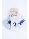 Cocole Socks Erkek Çocuk Soket Çorabı 3’lü Set – Pamuklu Kaplumbağa & Nautical Konsept Desenli