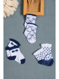 Cocole Socks Kız Çocuk Soket Çorabı 3’lü Set – Pamuklu Fırfırlı Bilekli & Fiyonk & Puantiye Desenli