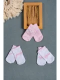 Cocole Socks Kız Bebek Soket Çorabı 3’lü Set – Pamuklu Pembe İyi Geceler & Bulut Desenli