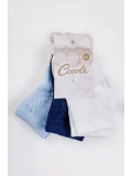 Cocole Socks Erkek Çocuk Soket Çorabı 3’lü Set – Pamuklu Klasik Seri & Saç Örgü Desenli
