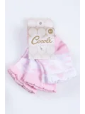 Cocole Socks Kız Çocuk Soket Çorabı 3’lü Set – Pamuklu Fırfırlı Bilekli & Çizgili Desenli