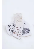 Cocole Socks Kız Çocuk Soket Çorabı 3’lü Set – Pamuklu Fırfırlı Bilekli & Leopar Desenli