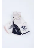 Cocole Socks Kız Çocuk Soket Çorabı 3’lü Set – Pamuklu Paris Temalı & Çiçekli Desenli