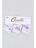 Cocole Socks Kız Bebek Soket Çorabı 3’lü Set – Pamuklu Fırfırlı Bilekli & Kelebek Desenli
