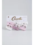 Cocole Socks Kız Bebek Soket Çorabı 3’lü Set – Pamuklu Fırfırlı Bilekli & Geyik Desenli