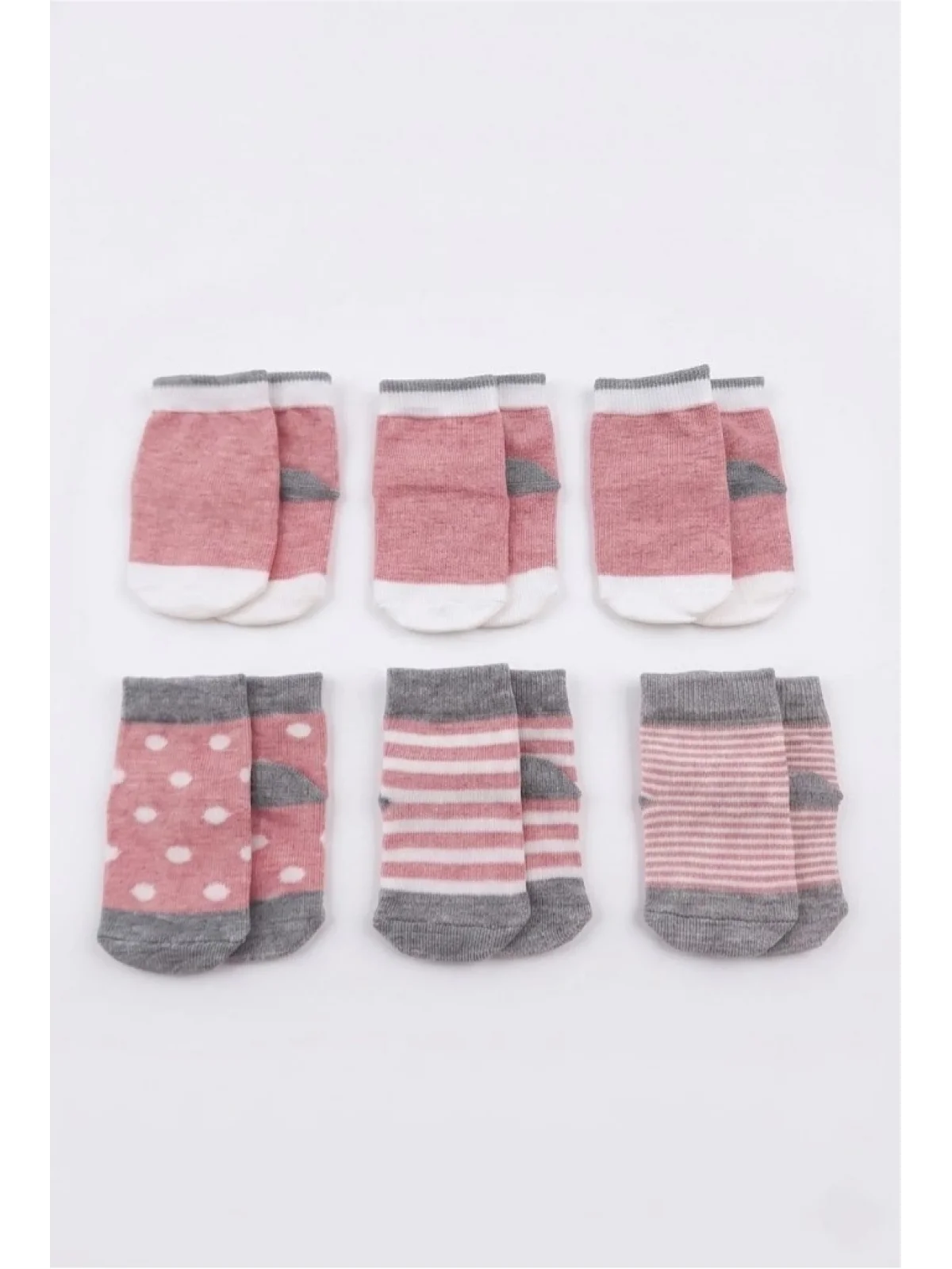 Cocole Socks Kız Bebek Çorabı Kutulu 6’lı Set Pamuklu Mercan 0-1 Yaş