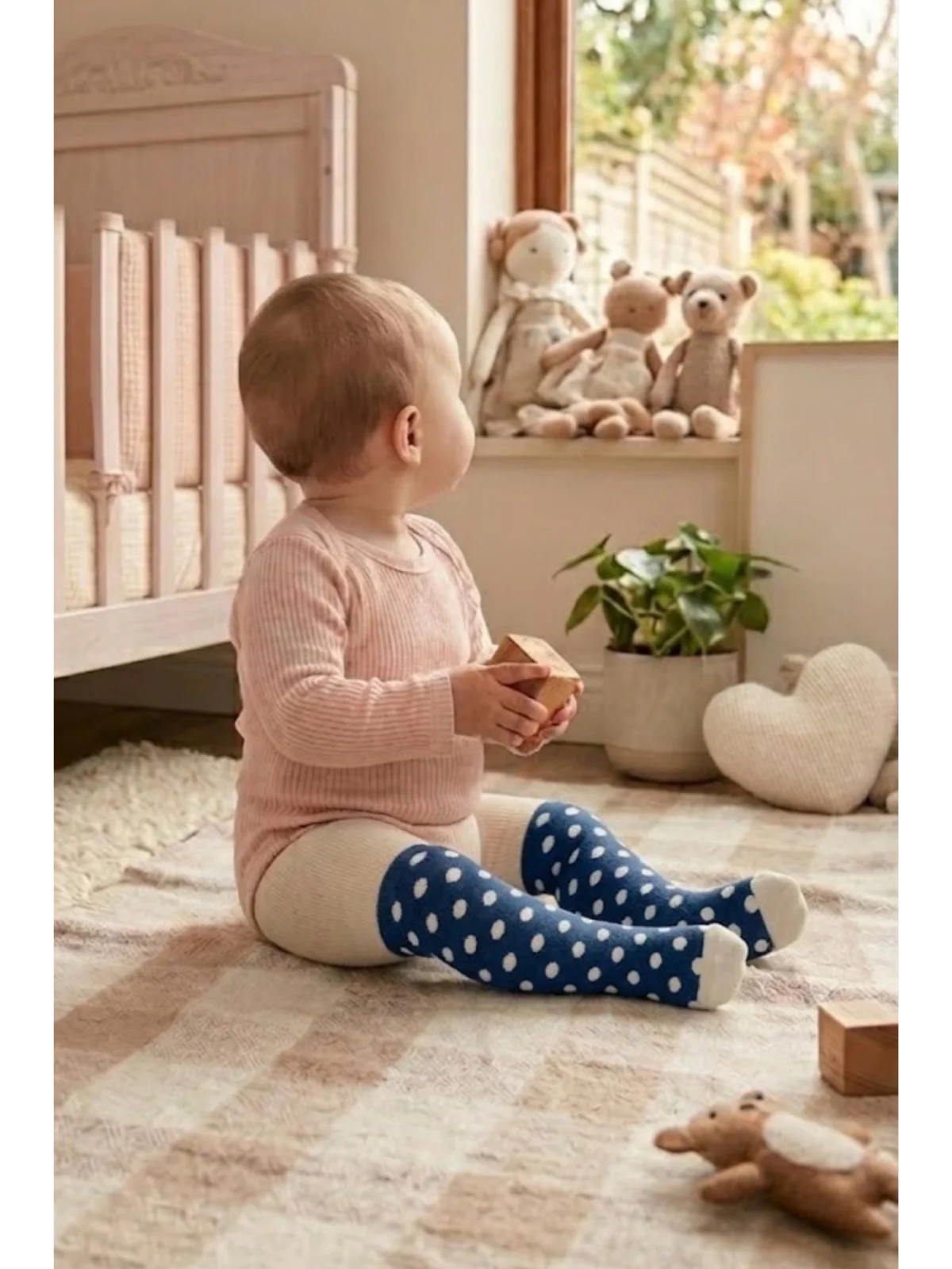 Cocole Socks Erkek Bebek Külotlu Çorabı 3lü Set Pamuklu Lacivert 0-24 Ay