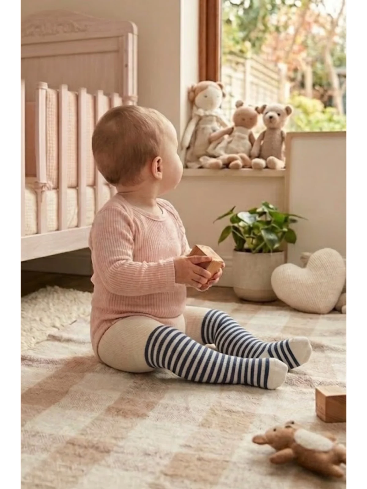 Cocole Socks Erkek Bebek Külotlu Çorabı 3lü Set Pamuklu Lacivert 0-24 Ay