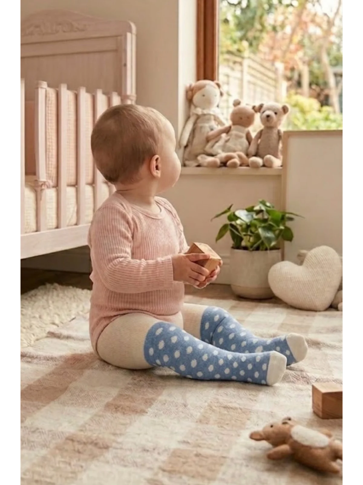 Cocole Socks Erkek Bebek Külotlu Çorabı 3lü Set Pamuklu Mavi 0-24 Ay