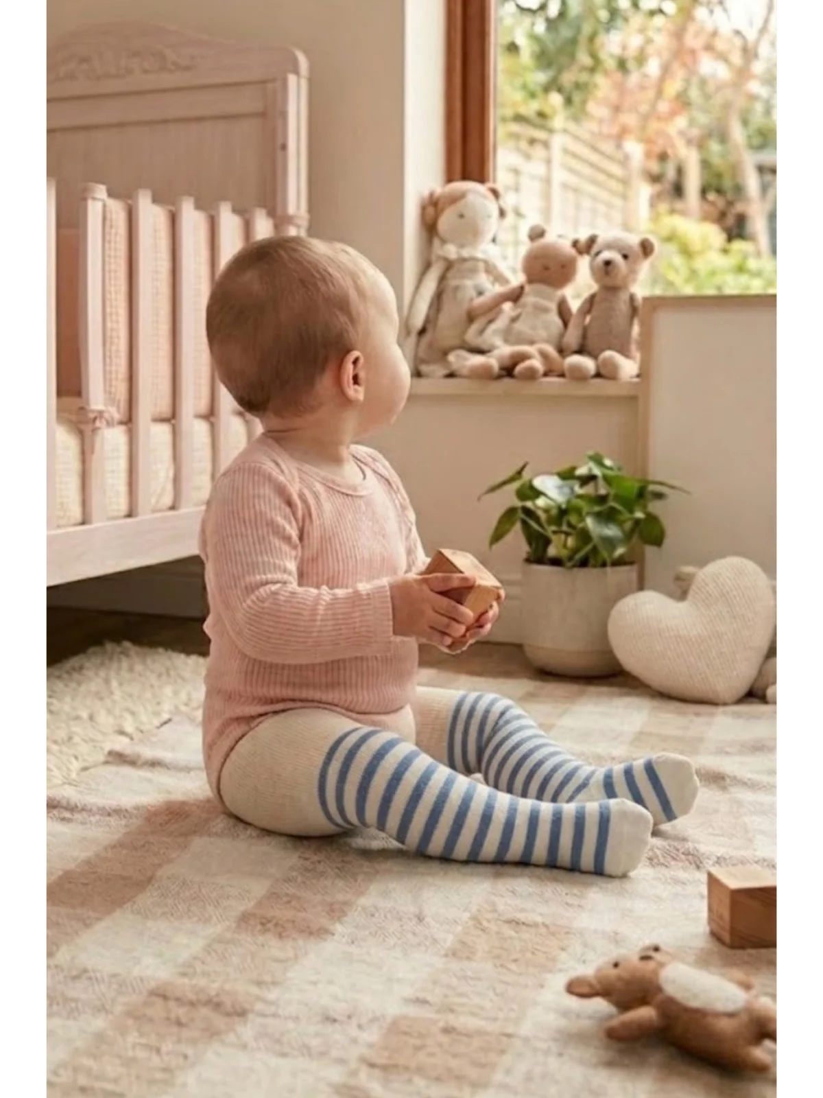 Cocole Socks Erkek Bebek Külotlu Çorabı 3lü Set Pamuklu Mavi 0-24 Ay