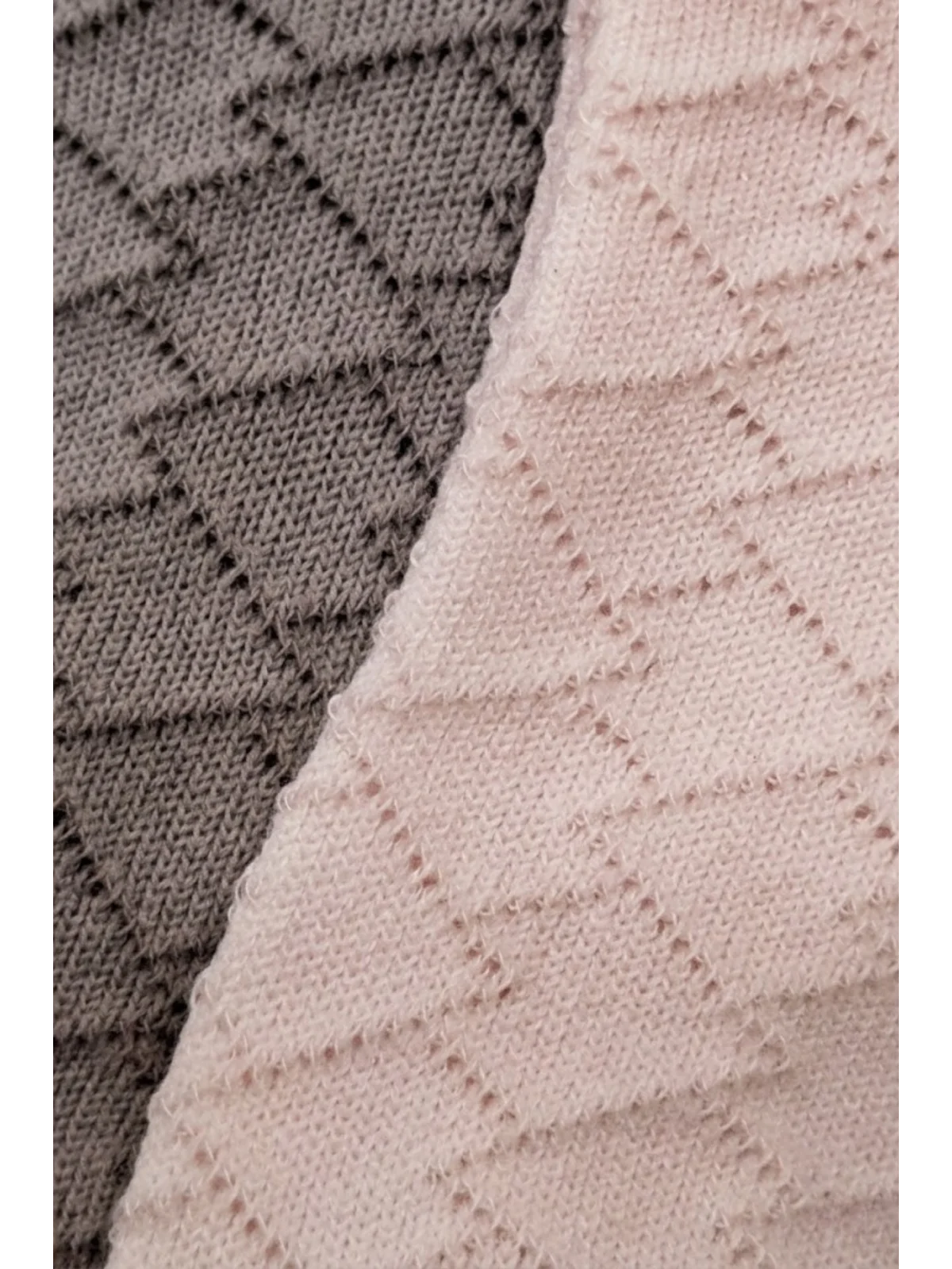Cocole Socks Kız Bebek Patik Çorabı 2li Set Pamuklu Pudra Pembe & Mürdüm Rengi Baklava Desenli