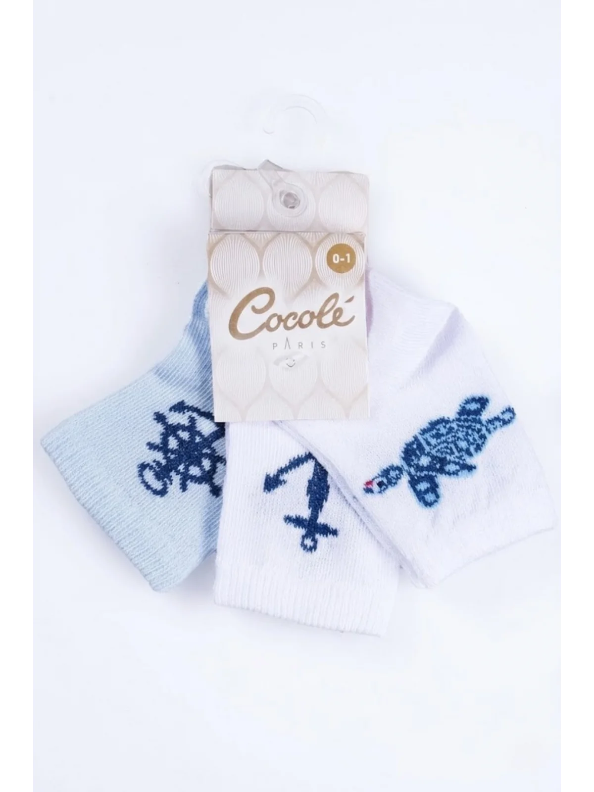 Cocole Socks Erkek Çocuk Soket Çorabı 3’lü Set – Pamuklu Kaplumbağa & Nautical Konsept Desenli