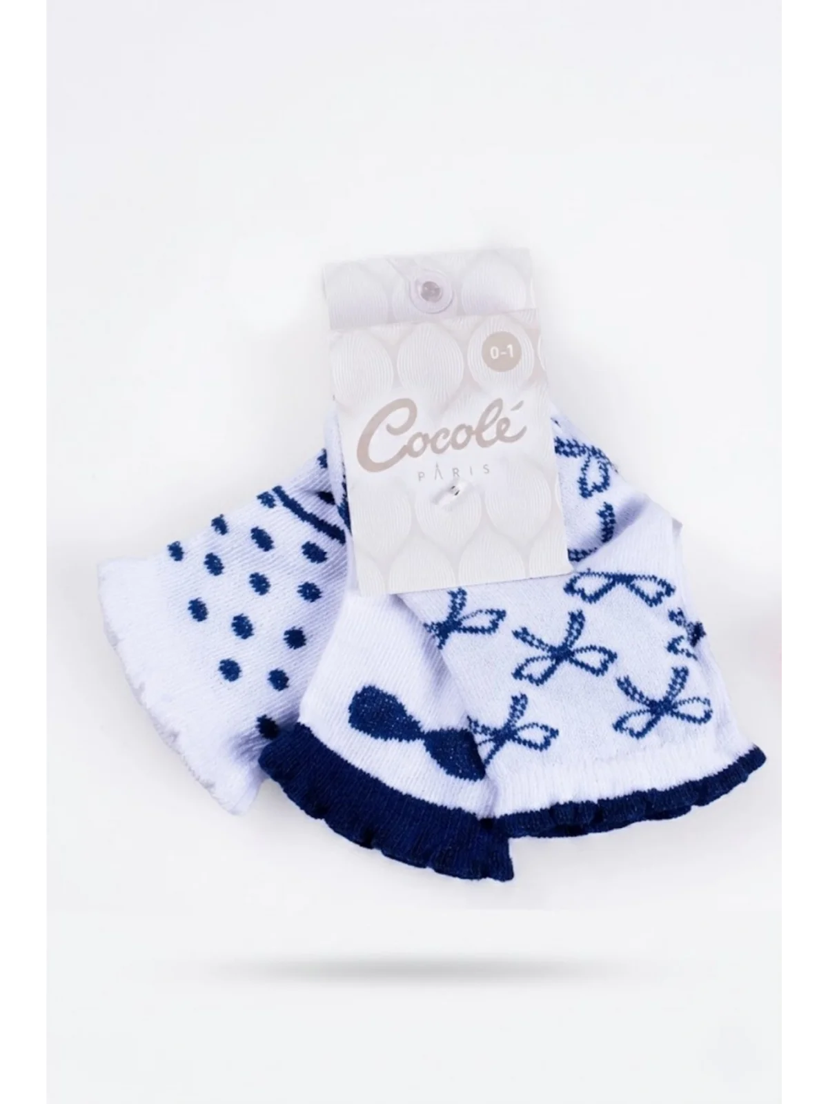 Cocole Socks Kız Çocuk Soket Çorabı 3’lü Set – Pamuklu Fırfırlı Bilekli & Fiyonk & Puantiye Desenli