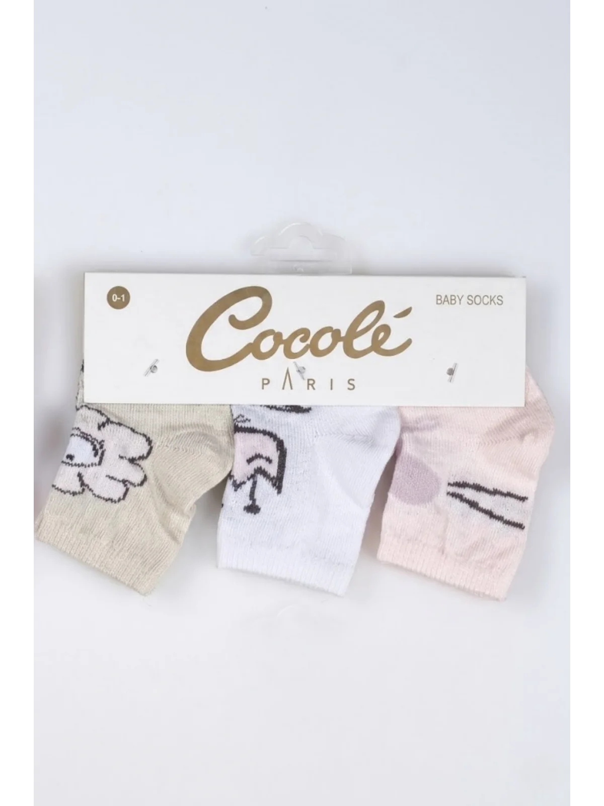 Cocole Socks Kız Bebek Soket Çorabı 3’lü Set – Pamuklu Minimalist & Çiçek Desenli